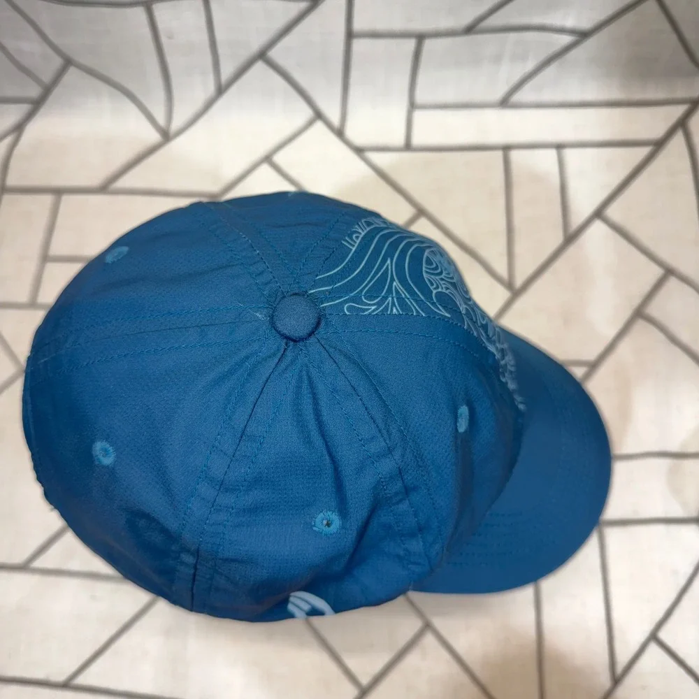 Headsweats Performance Running Hat OS Teal Blue Floral Paisley Adjustable Cap